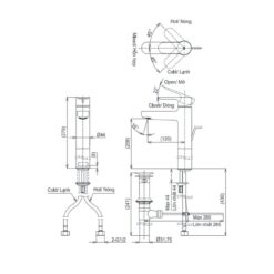 Vòi lavabo nóng lạnh TOTO TLS06305V