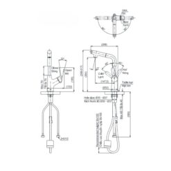 Vòi lavabo nóng lạnh TOTO TLS083J0V dây rút