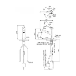 Vòi lavabo nóng lạnh TOTO TLS093B0V dây rút