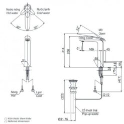Vòi lavabo nóng lạnh ZA TOTO TLP03301A1