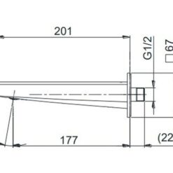 Vòi xả bồn âm tường GB TOTO TBG10001B