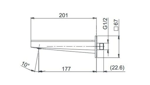 Vòi xả bồn âm tường GB TOTO TBG10001B