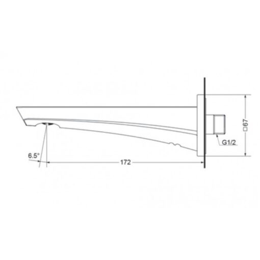 Vòi xả bồn âm tường GE TOTO TBG07001B