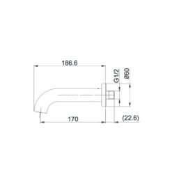 Vòi xả bồn âm tường GF TOTO TBG11001B