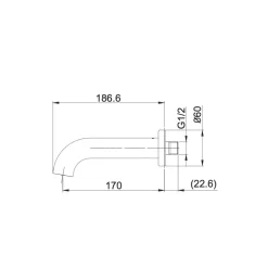Vòi xả bồn âm tường GF TOTO TBG11001B 13 Vòi xả bồn âm tường GF TOTO TBG11001B