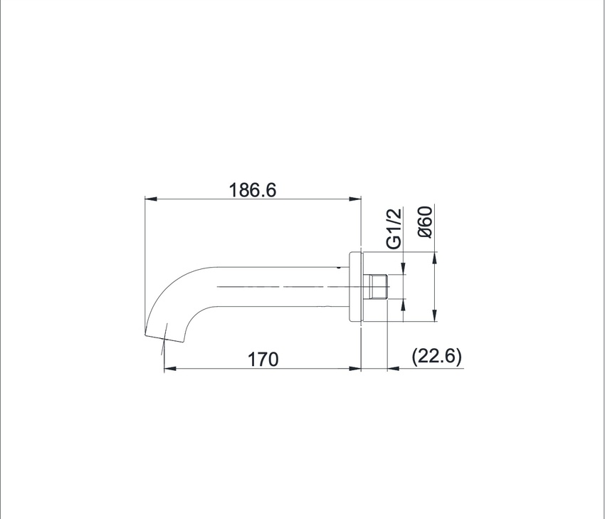 Vòi xả bồn âm tường GF TOTO TBG11001B - Hình 5