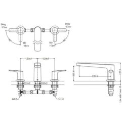 Vòi xả bồn tắm nóng lạnh TOTO TBG03201BA (TBG03201B)