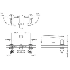 Vòi xả bồn tắm nóng lạnh TOTO TBG03201BA (TBG03201B)