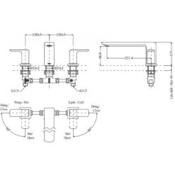 Vòi xả bồn tắm TOTO nóng lạnh TBG02201BA (TBG02201B)