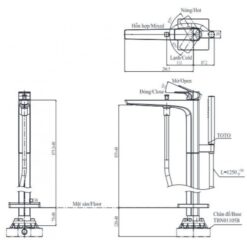 Vòi xả bồn tắm TOTO TBG07306AA nóng lạnh