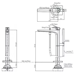 Vòi xả bồn tắm TOTO TBG07306AA nóng lạnh