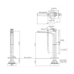 Vòi xả bồn tắm TOTO TBG07306AA TBN01105B đặt sàn nóng lạnh (kèm đế)