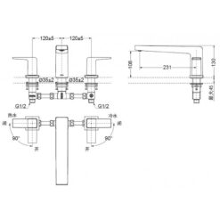 Vòi xả bồn tắm TOTO TBG10201B nóng lạnh