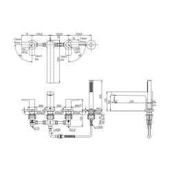 Vòi xả bồn tắm TOTO TBG13202A nóng lạnh kèm tay sen