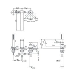 Vòi xả bồn tắm TOTO TBG13305A nóng lạnh kèm tay sen