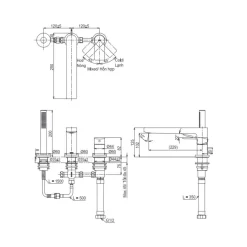Vòi xả bồn tắm TOTO TBG13305A nóng lạnh kèm tay sen