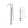 Vòi xả bồn tắm TOTO TBP01301AA đặt sàn nóng lạnh 1 Vòi xả bồn tắm TOTO TBP01301AA đặt sàn nóng lạnh