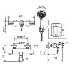 Vòi sen tắm chỉnh nhiệt độ American Standard WF-4946 (WF4946)