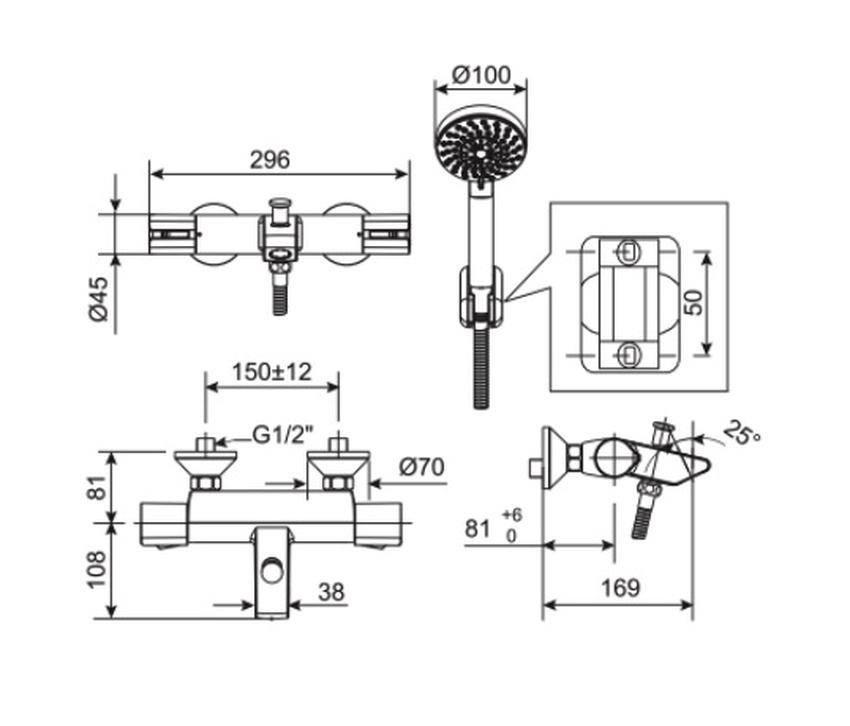 Vòi sen tắm chỉnh nhiệt độ American Standard WF-4946 (WF4946) 7 Vòi sen tắm chỉnh nhiệt độ American Standard WF-4946