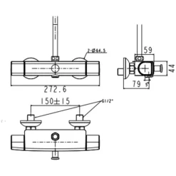 Vòi sen tắm American Standard WF-0715 (WF0715) nóng lạnh 12 Vòi sen tắm American Standard WF-0715 (WF0715) nóng lạnh