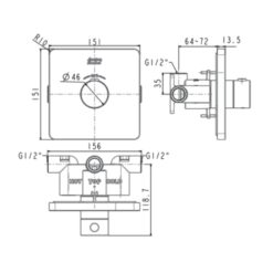 Bộ trộn nhiệt độ âm tường American Standard FFAS0930 18 Bộ trộn nhiệt độ âm tường American Standard FFAS0930