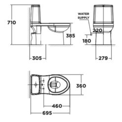 Bồn cầu 1 khối American Standard VF-1858 (VF1858) nắp êm