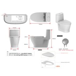 Bồn cầu 1 khối American Standard VF-1862 (VF1862) nắp êm dòng Loven 16 Bồn cầu 1 khối American Standard VF-1862 (VF1862) nắp êm dòng Loven