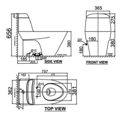 Bồn cầu 1 khối American Standard VF-2011PL (VF2011PL) nắp điện tử