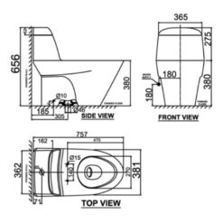 Bồn cầu 1 khối American Standard VF-2011PR (VF2011PR) nắp điện tử
