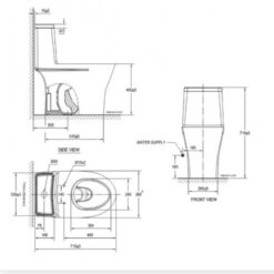 Bồn cầu 1 khối American Standard VF-2530S (VF2530S) nắp rửa cơ dòng Slim