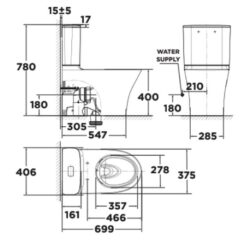 Bồn cầu 2 khối American Standard 2622-WT (2622WT) nắp êm dòng Signature