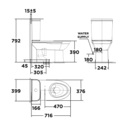 Bồn cầu 2 khối American Standard 2630-WT (2630WT) nắp êm dòng Neo Modern 18 Bồn cầu 2 khối American Standard 2630-WT (2630WT) nắp êm dòng Neo Modern