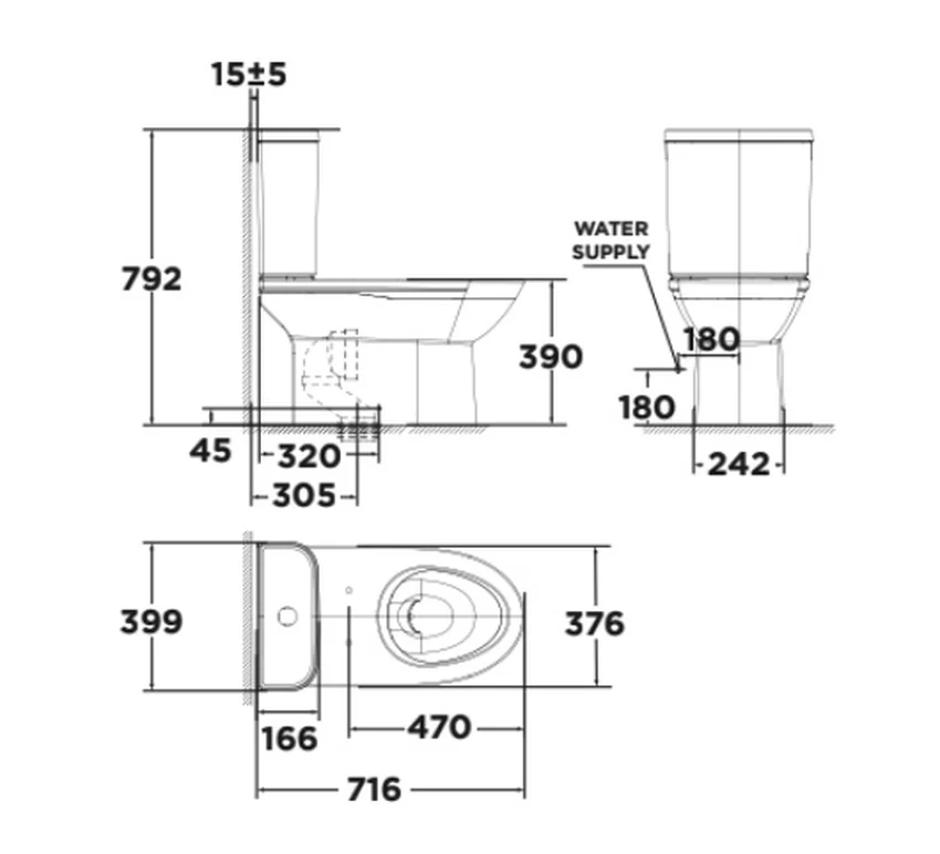 Bồn cầu 2 khối American Standard 2630-WT (2630WT) nắp êm dòng Neo Modern 10 Bồn cầu 2 khối American Standard 2630-WT (2630WT) nắp êm dòng Neo Modern