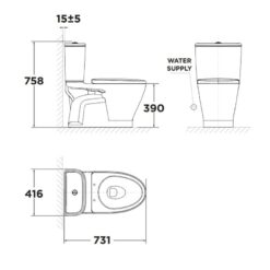 Bồn cầu 2 khối American Standard VF-2162 (VF2162) nắp êm dòng Loven