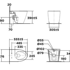 Bồn cầu đặt sàn American Standard 3229B-WT (3229BWT) (chưa gồm nắp) 17 Bồn cầu đặt sàn American Standard 3229B-WT (3229BWT) (chưa gồm nắp)