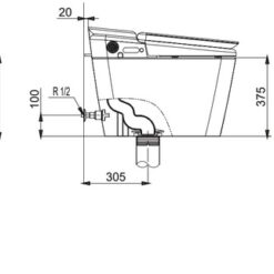 Bồn cầu điện tử thông minh American Standard KP-8310 (KP8310) dòng PLAT