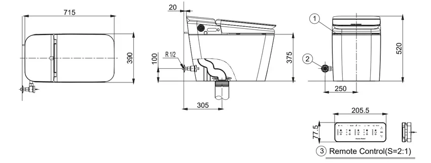 Bồn cầu điện tử American Standard KP-8310 - hình ảnh 5 Bồn cầu điện tử thông minh American Standard KP-8310 - hình ảnh 5