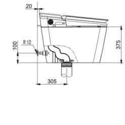 Bồn cầu điện tử thông minh American Standard KP-8312 (KP8312) dòng PLAT