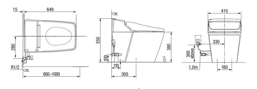 Bồn cầu điện tử thông minh American Standard WP-1806 Acacia Evolution - Thiết kế hiện đại Bồn cầu điện tử thông minh American Standard WP-1806 Acacia Evolution - Thiết kế hiện đại