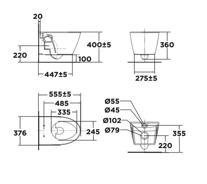 Bồn cầu treo tường American Standard VF-3119 (VF3119) nắp êm dòng Acacia Evolution 9 Bồn cầu treo tường American Standard VF-3119 (VF3119) nắp êm dòng Acacia Evolution