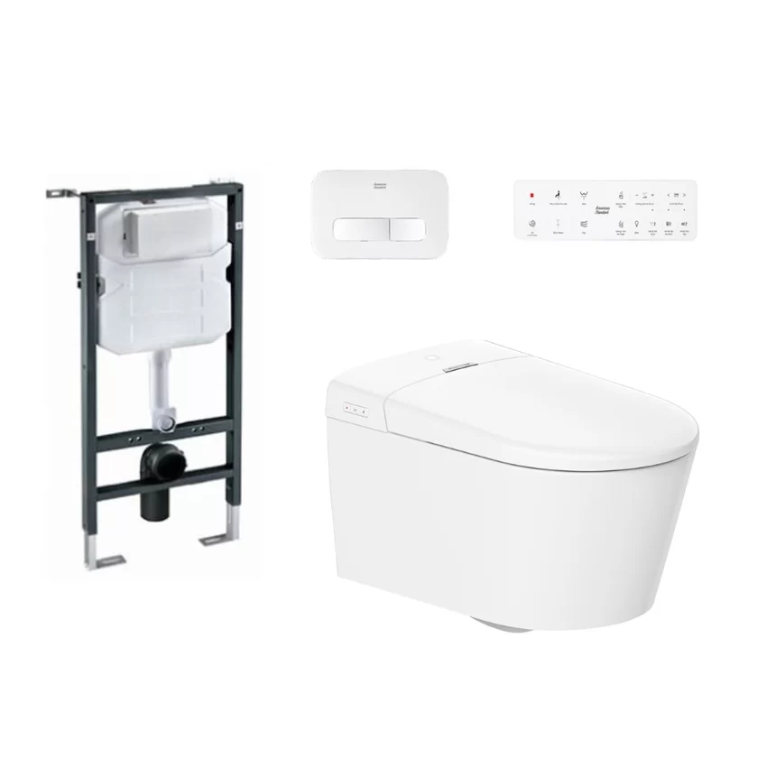Bồn Cầu Treo Tường Nắp Điện Tử American Standard Aero-Lite Bồn Cầu Treo Tường American Standard SKU 103032BL00+103026SH00