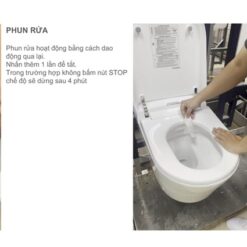 Bồn cầu treo tường nắp điện tử thông minh dòng Aero-Lite American Standard 103032BL00 + 103026SH00 (1073919990)