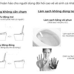 Bồn cầu treo tường nắp điện tử thông minh dòng Aero-Lite American Standard 103032BL00 + 103026SH00 (1073919990)