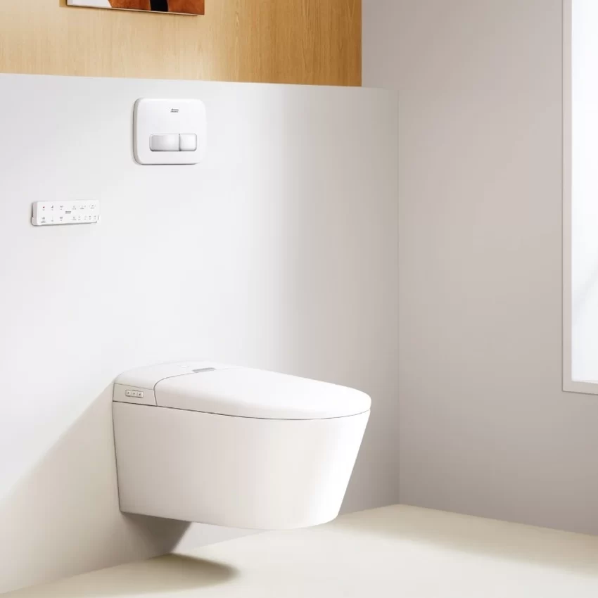 Bồn cầu treo tường nắp điện tử thông minh dòng Aero-Lite American Standard 103032BL00 + 103026SH00 (1073919990) 12 Bồn cầu treo tường nắp điện tử thông minh dòng Aero-Lite American Standard 103032BL00 + 103026SH00 (1073919990)
