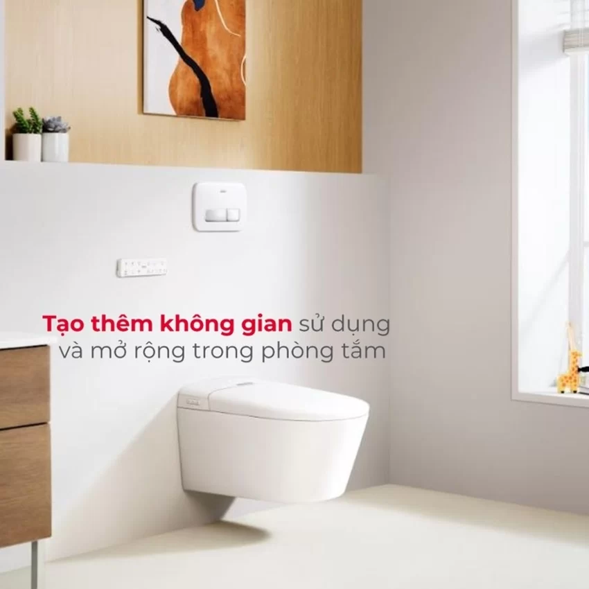 Bồn cầu treo tường nắp điện tử thông minh dòng Aero-Lite American Standard 103032BL00 + 103026SH00 (1073919990) 15 Bồn cầu treo tường nắp điện tử thông minh dòng Aero-Lite American Standard 103032BL00 + 103026SH00 (1073919990)