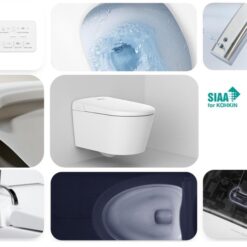 Bồn cầu treo tường nắp điện tử thông minh dòng Aero-Lite American Standard 103032BL00 + 103026SH00 (1073919990)