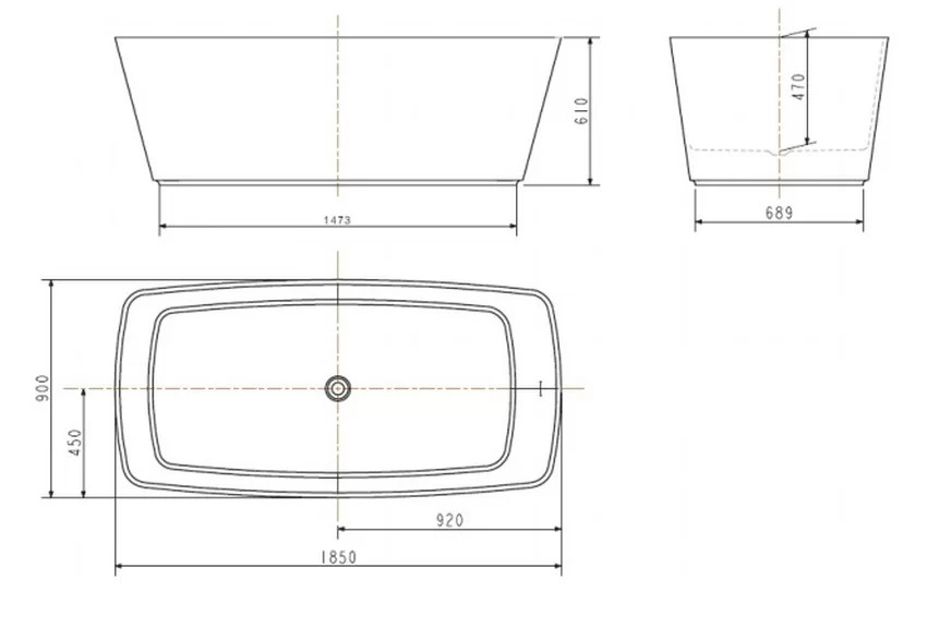 Bồn tắm đặt sàn đá Zenistone 1.8m American Standard BTAS9831 8 Bồn tắm đặt sàn đá Zenistone 1.8m American Standard BTAS9831