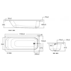Bồn tắm xây Active 1.7m American Standard 70270P-WT (70270PWT) (Bộ xả) 14 Bồn tắm xây Active 1.7m American Standard 70270P-WT (70270PWT) (Bộ xả)