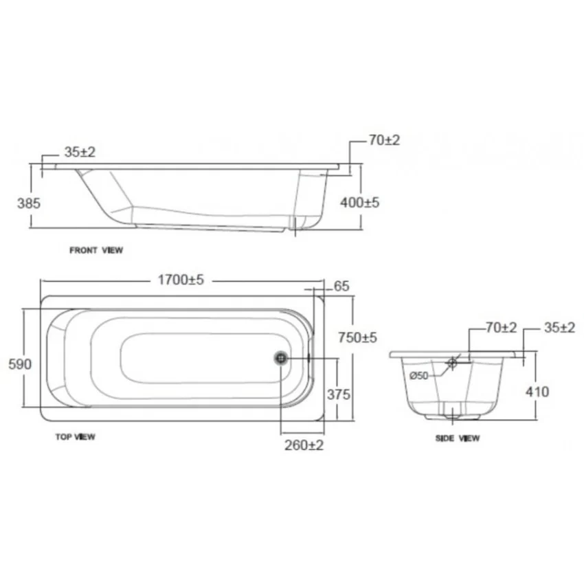 Bồn tắm xây Active 1.7m American Standard 70270P-WT (70270PWT) (Bộ xả) 8 Bồn tắm xây Active 1.7m American Standard 70270P-WT (70270PWT) (Bộ xả)