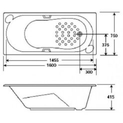 Bồn tắm xây Europa 1.6m American Standard 7130-WT (7130WT)
